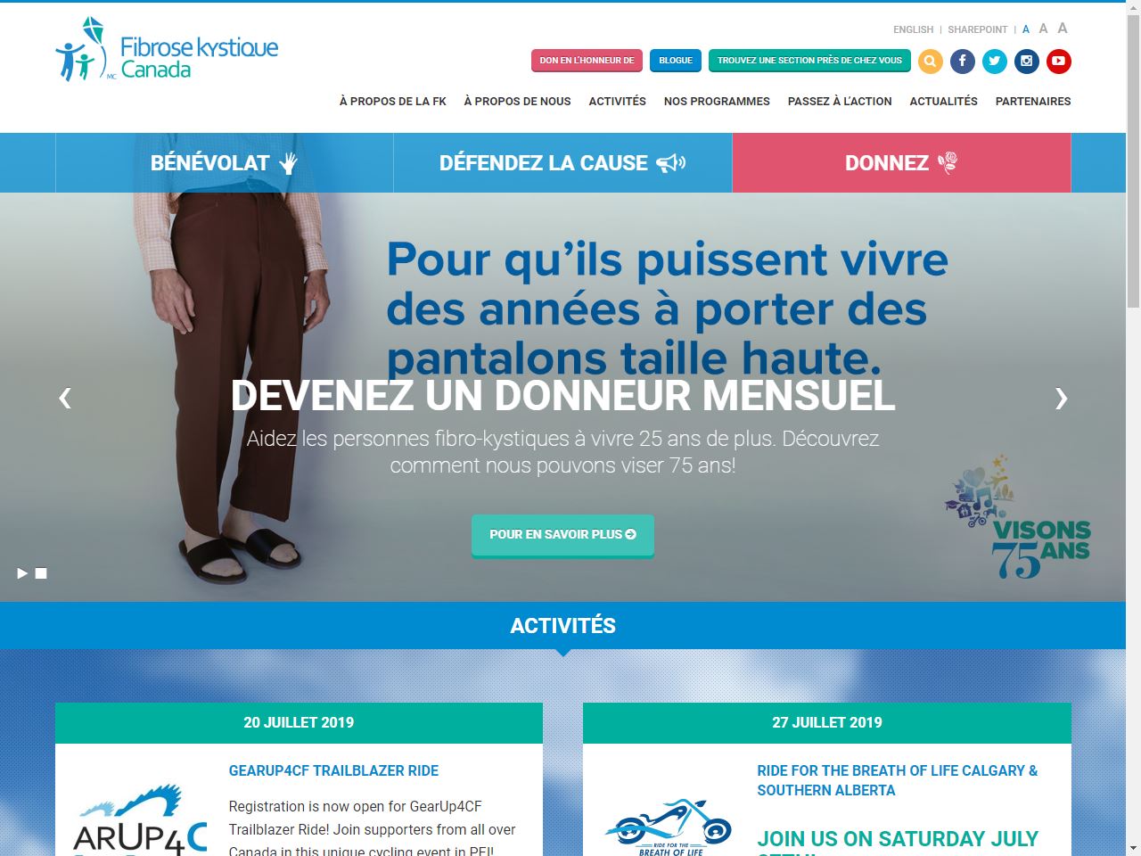 Lien association fibrose kystique Canada
